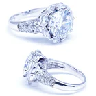 Engagement Quality Engagement Rings Art Deco Silver Engagement Ring With White Sapphire