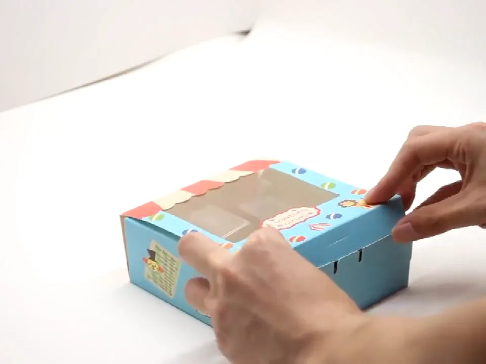 cheap mini small foldable kraft cupcake box gift packaging paper