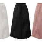 Skirt Pleated Skirt Wholesale Women High Waist Formal Casual Pleated Elegant Long 2021 Youth Maxi Skirt With Many Color