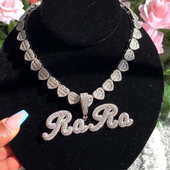 Bling Zirconia Diamond Nameplate 
