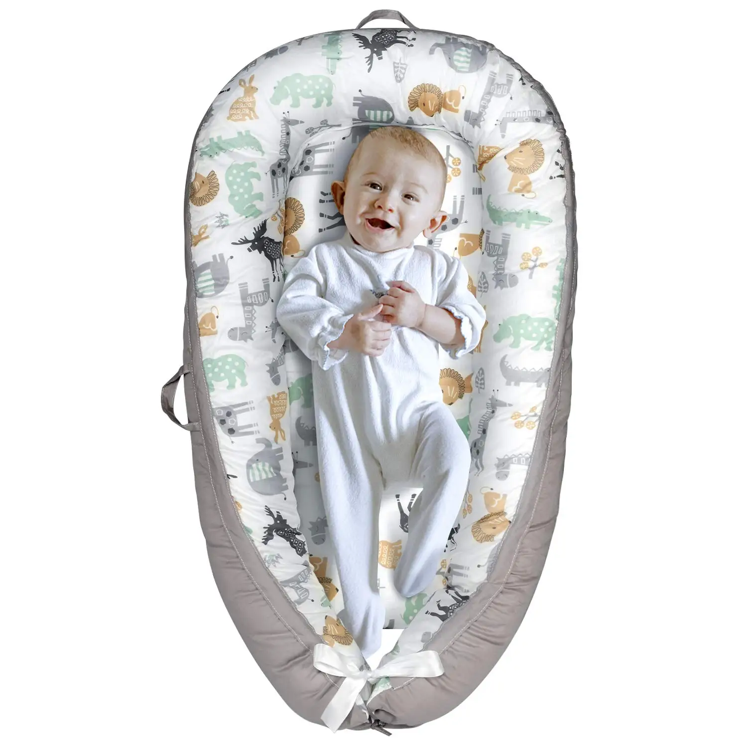 Idea para recién Nacidos para Cosleeping Nido Transpirable para recién Nacido Funda extraíble con algodón orgánico Supersuave Flyinghedwig Tumbona para bebé 