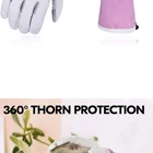 Puncture Resistant Leather Ladies Pink Pruning Plants Puncture Resistant Leather Garden Gloves For Sale