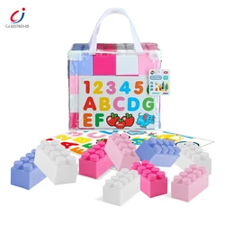 Chengji children preschool education diy assembly colorful large particle building blocks set toys for kids