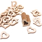 Carving Carved Wood Decor Promotion Customization Creative Carving Of Wooden Crafts Heart-shaped Decorative Wood Chips