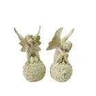 Angel Decorative Cute Polyresin Angel Artificial Garden Angel Figurine