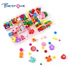 Bestone Customized Multicolor Wood Beads Set For DIY Craft Jewelry Making