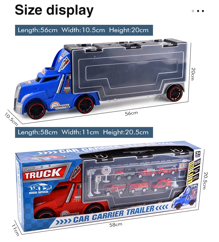 Storage slideway diecast toys toy container truck model of alloy trailer mini diecast car model transporter truck toy
