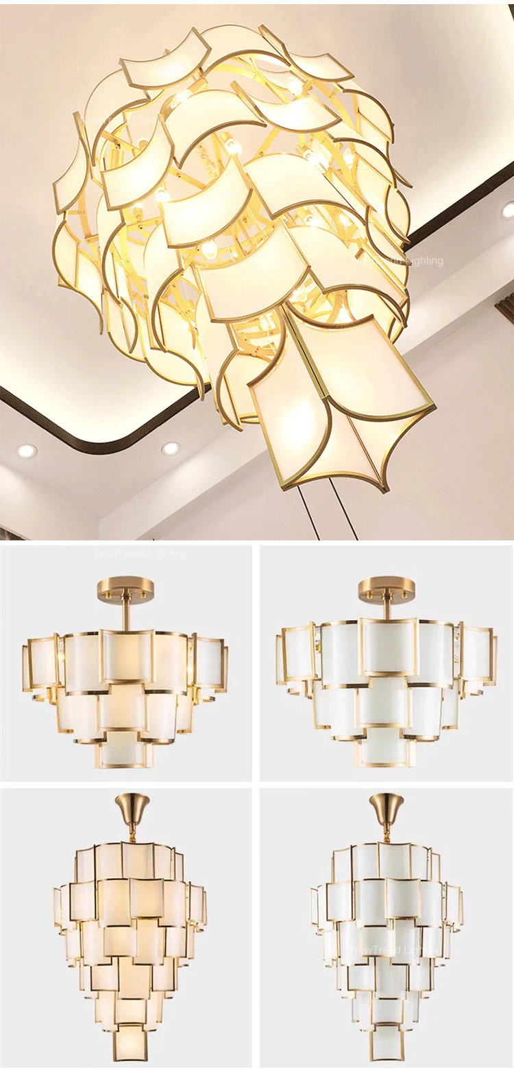 CPL-325 Luxury Design Bespoke Indoor Decoration Lighting Hotel Villa Staircase Led Chandelier Lamp details