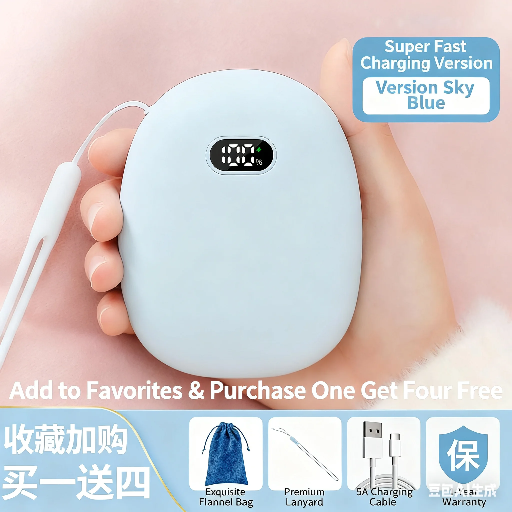 Usb Rechargeable Hand Heater, Portable, Waterproof - detail 4