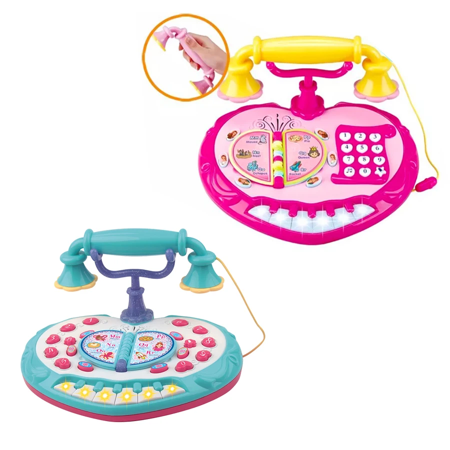 Plastic Pretend Play Mobile Phone with Light and Music Telephone Toys for Kids Play Game Educational toys
