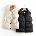 Men's Vests Vest Jacket 2021 Winter Men's Vests Fashion Vest Down Jacket Clothing Stylish Pure-Color