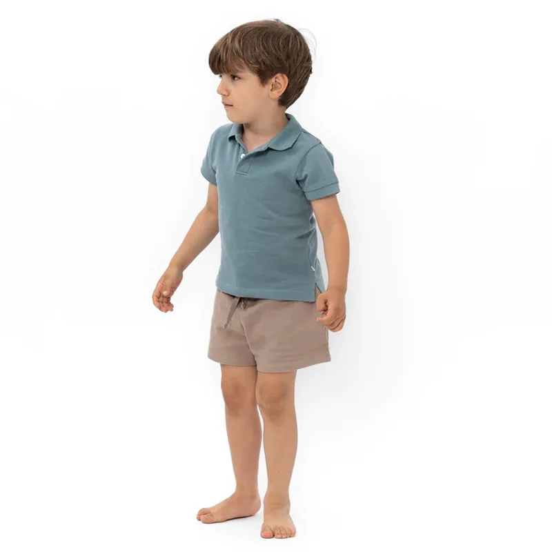Wholesale High Quality 100% Cotton POLO T-shirt Top Shorts Suit Kids Clothing Sets Cotton Boys Clothes Sets