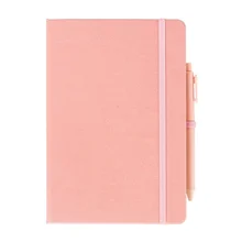 Factory wholesale PU Diary customized A5 hardcover notebook leather pen holder elastic bands for notebook