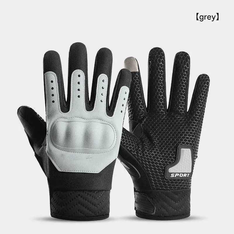Men's Full-Finger Anti-Slip Outdoor Riding Gloves Autumn Winter Knight Racing Electric Car Off-Road Motorcycle Accessories