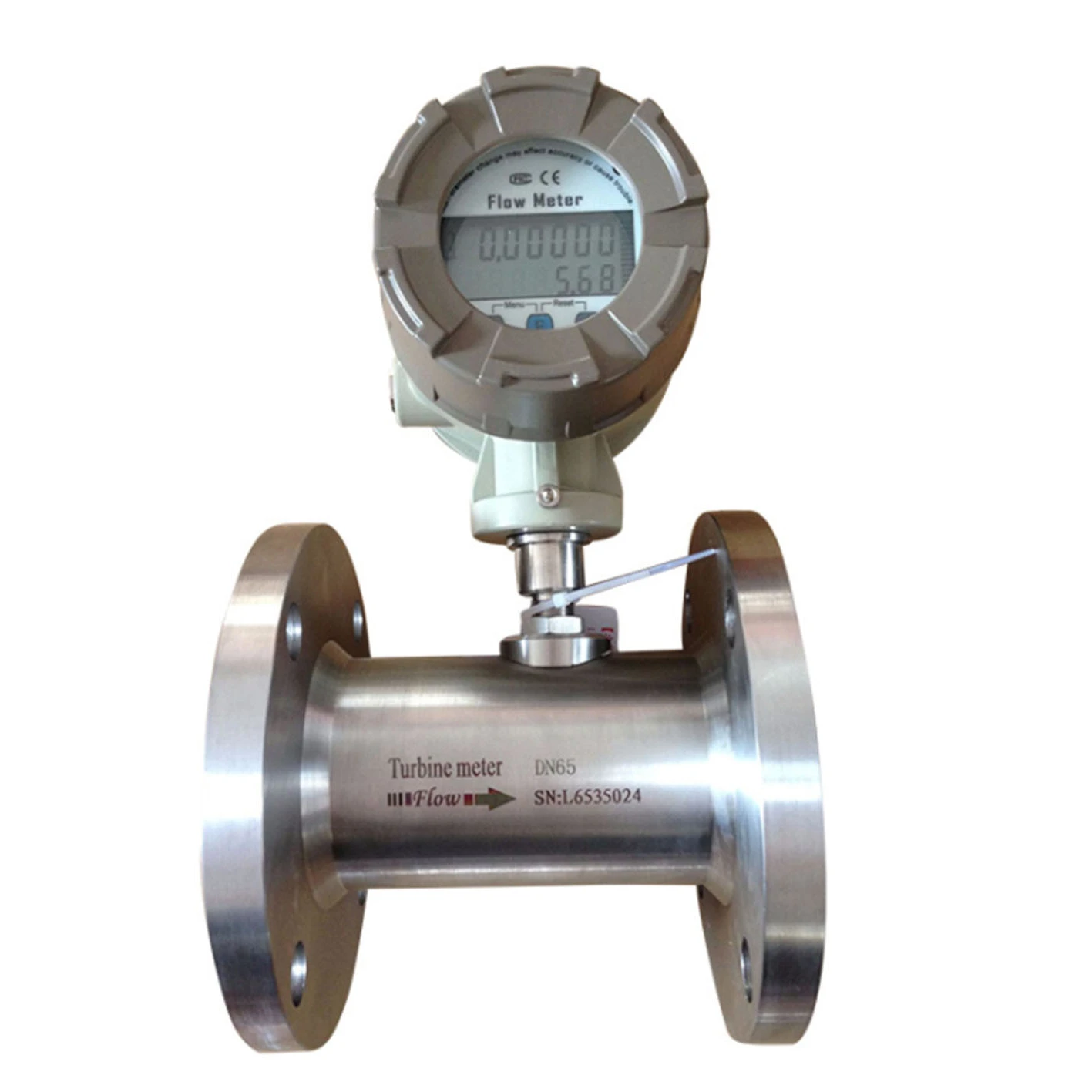 Gas Turbine Flowmeter Stainless Steel Explosion Proof Intelligent