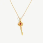 9k Chris April Custom Solid Gold 18k 14k 9k Diamond Ruby Key Necklaces