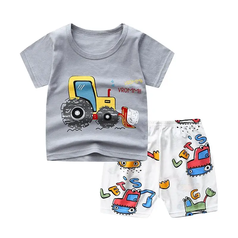 Summer Baby Clothings  Cotton Short Sleeve  Baby ClothingChildren Suit for Boys and Girls  Children Clothes Suit