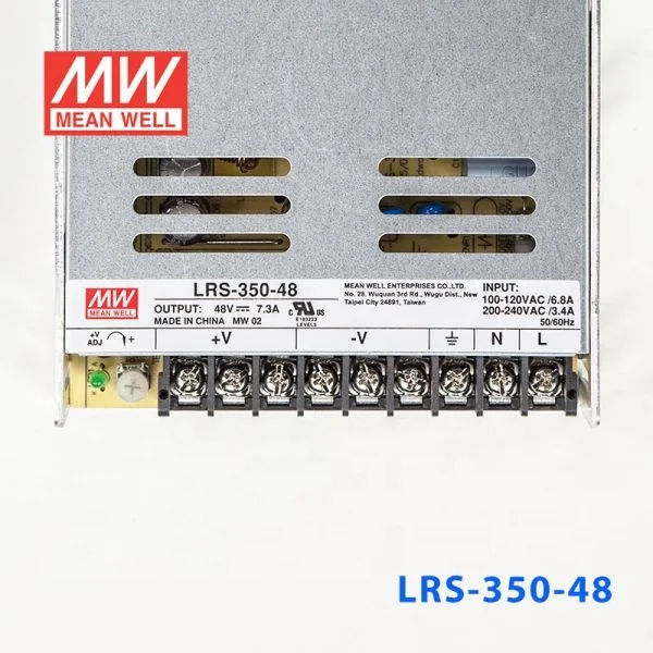 ORIGINAL Meanwell LRS-350-48 350.4W 48V/7.3A AC-DC Single Switch Power Supply