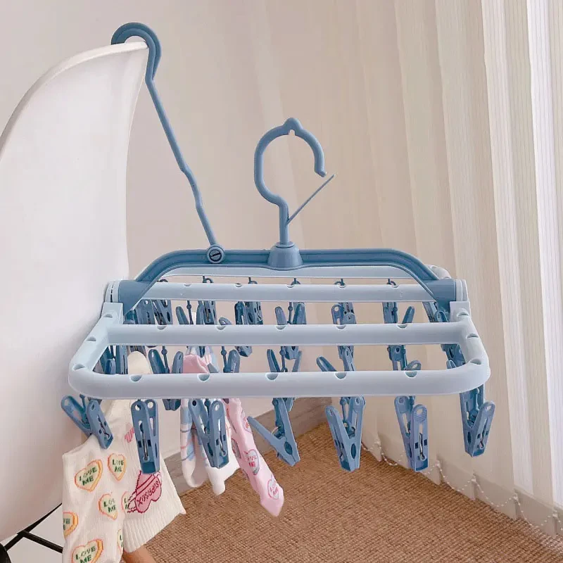 Clothes Hanger Plastic Storage Rack Wardrobe Neatening Clothing Organizer Coat Hook Clothespin Party Home Decoration