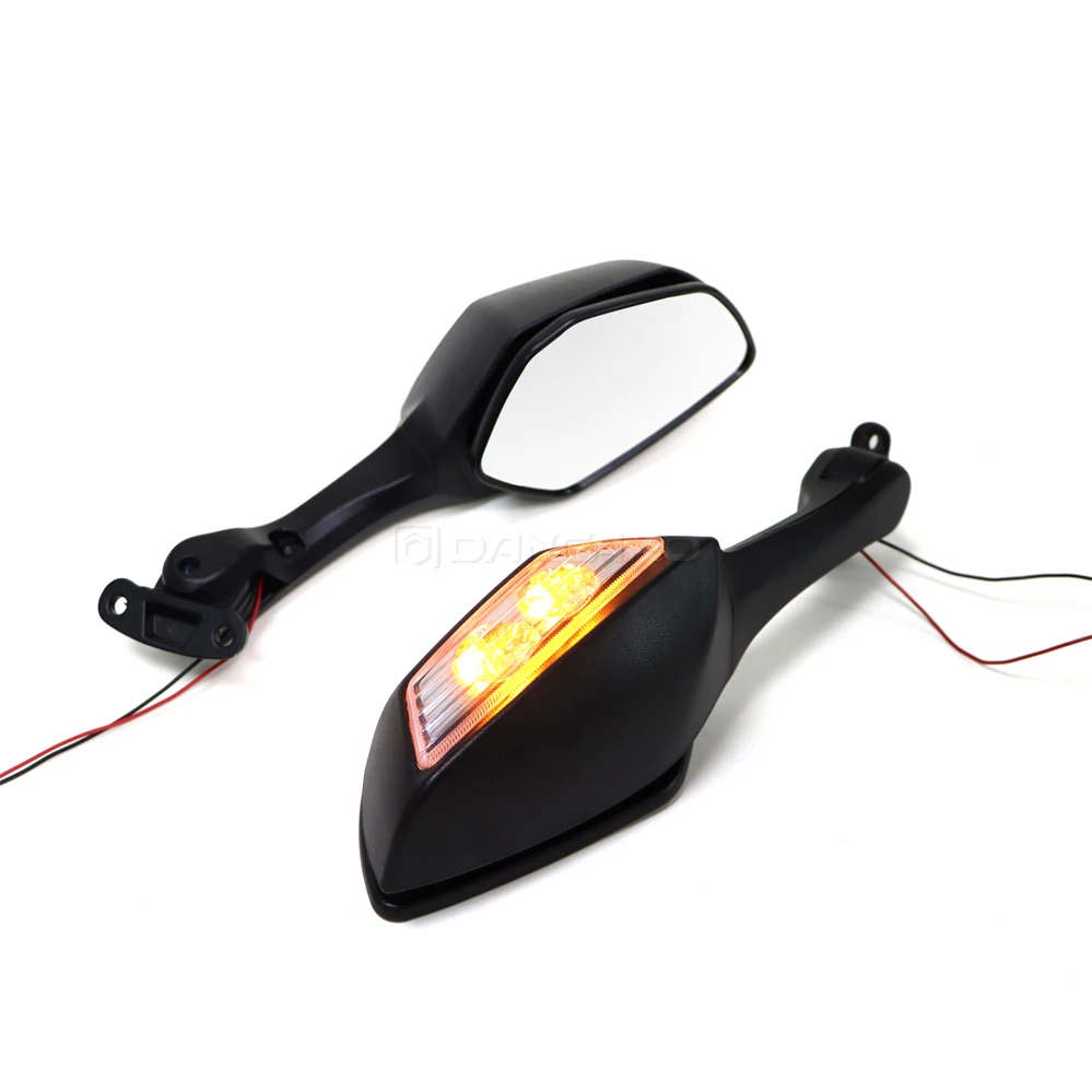 Led Turn Signals Rearview Side Rear View Mirror Motorcycle Mirror With