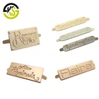 Accessories Handbag Bag Accessories Custom Brand Name Logo Metal Plate With Prong For Handbag