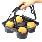 Plastic 4 Tray Plastic Plastic Disposable Tray Disposable PP Plastic 4 Cup Holder Tray Water Cup Carrier Holder