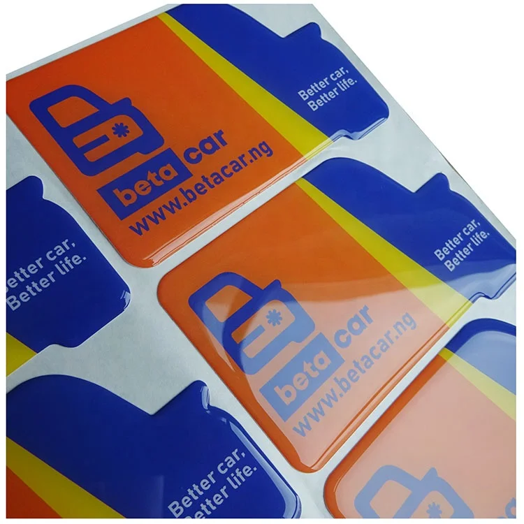 product custom shape adhesive gel car label supplier clear crystal silicone doming sheet m3 logo decal soft 3d resin domed epoxy sticker-2