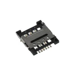Micro Sim Card Sim Card Connector MICRO SIM SMT Flip Type 6P H1.5 1.8 Card Socket Connector