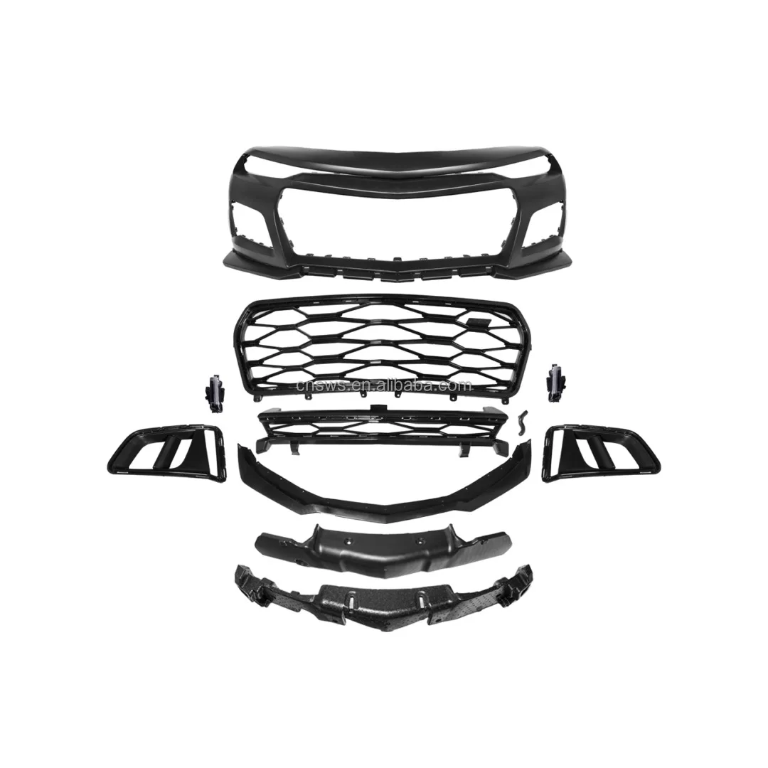 product auto parts car front body kit grille lip front bumper complete kit for chevy chevrolet camaro ss zl1 2016 2017 2018-37