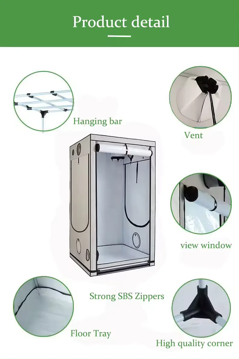 Indoor Hydroponics 600d 1680d Mylar Fabric White Liner 80x80x160cm Grow Zelt Growbox Grow Box Grow Tent for Plant Growth