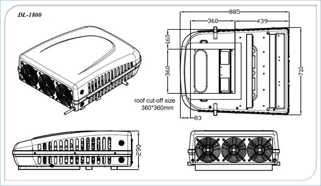 Rooftop Air Conditioner, 12VDC, 24VDC - detail 8