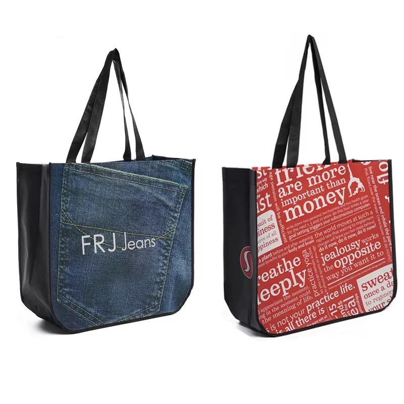 Promotional Laminated Printed Tote Non Woven Shopping Bag with Logo supplier