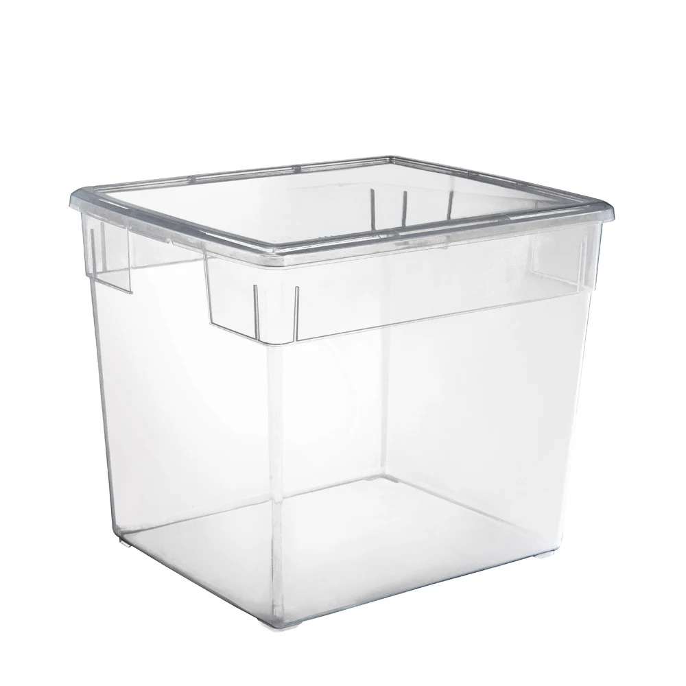 Wholesale clear plastic 34L storage container with lid