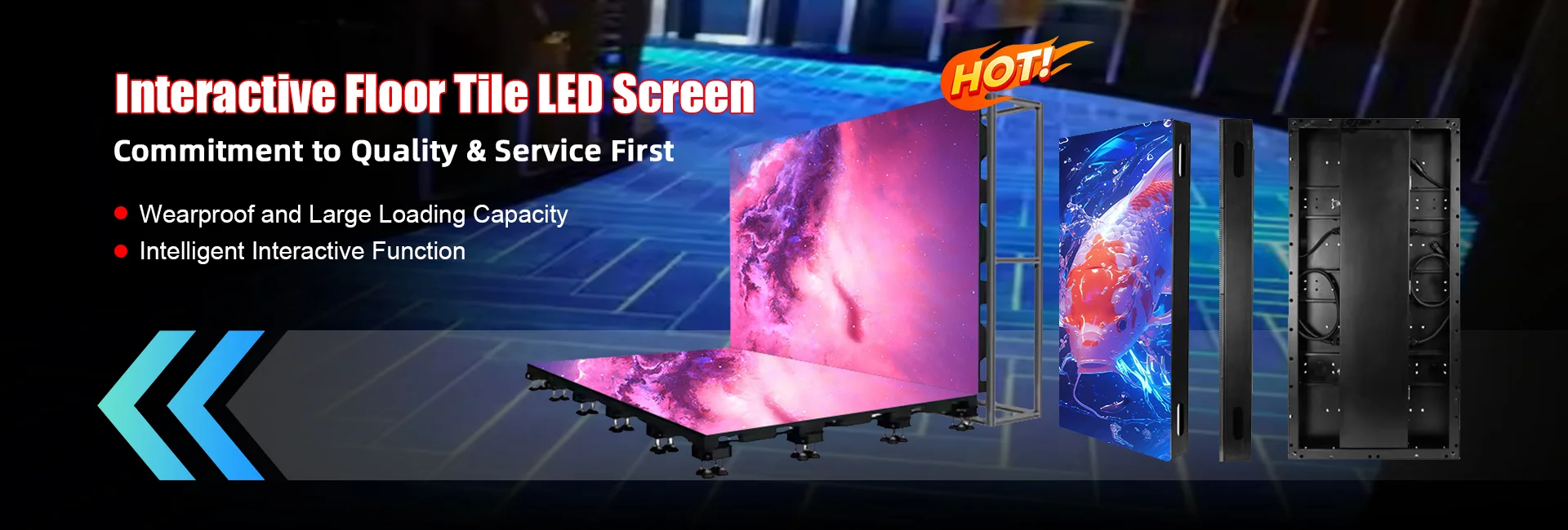 Control System Hot Sale P3.91 LED Video Wall Dance Smart Floor Tile Display Screen 3D Dance Floor DJ Booth Standing Led Display details