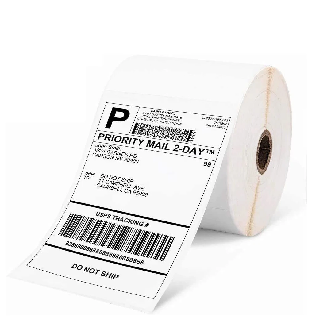 Blank Adhesive Etiqueta 4 X 6 100x150 Waybill A6 Thermal Paper Sticker 