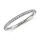 Engagement Ring YuyingGems Micro Pave Moissanite Diamond Engagement Platinum Ring