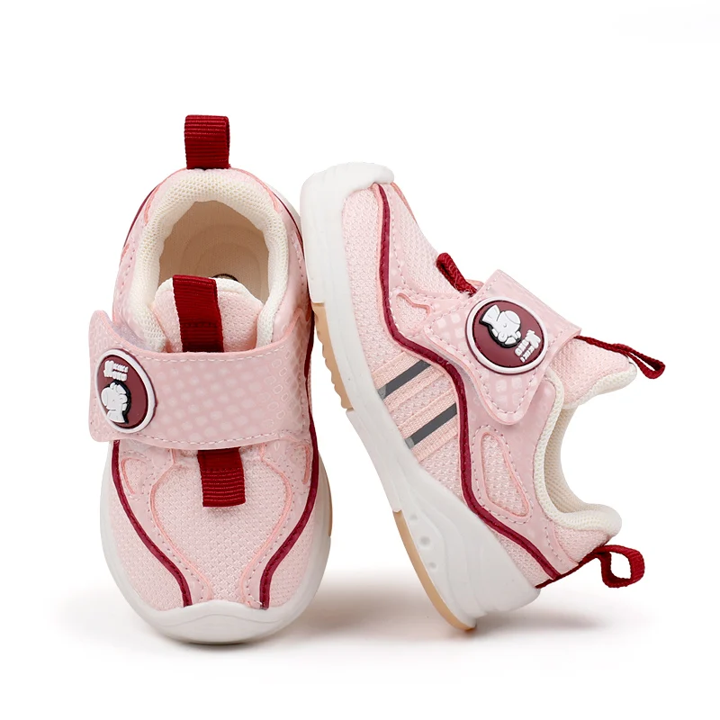 Spring and Autumn Fashionable Breathable PU Mesh Casual Walking Shoes for Boys and Girls Kids Court Sneakers factory