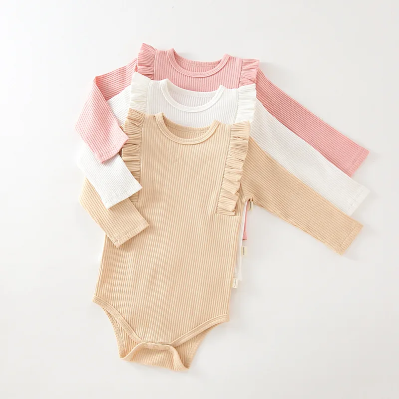 Newborn infant baby rompers long-sleeve toddler boys girls bodysuits INS style kids clothing baby girls rompers