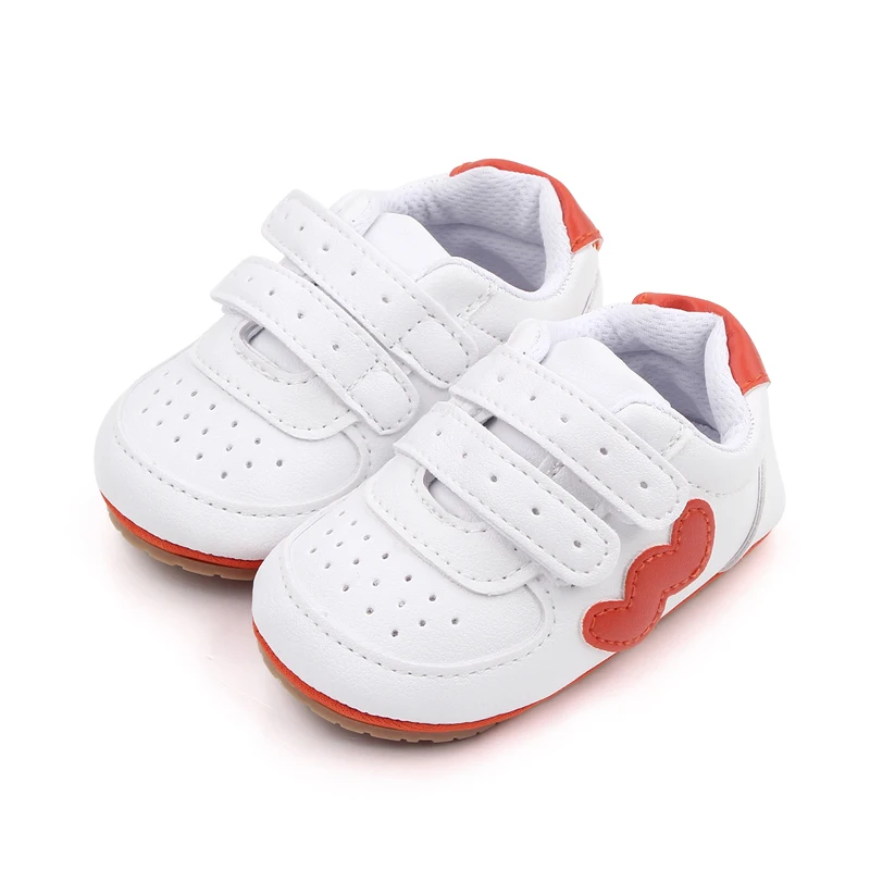 Baby Boys and Girls Wavy Letter W Soft Soled Casual Small White Shoes Toddler Sneakers supplier