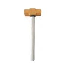 Double face sledge hammer with wood handle