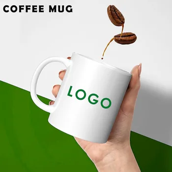 Cheap Custom Logo Pattern White Sublimation Printing Water Milk Souvenir Coffee Cup for Promotional Gifts