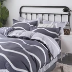 Gray With Complete Production Line Cheap Dark Gray Queen Quilt Cover Bedding Set 100% Polyester