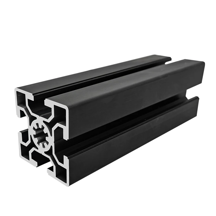 5050 Black Industrial Extruded Aluminum Profile Automation Equipment for Machining 5050 Aluminum Alloy Profiles supplier