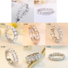 Eternity Ring Cz Low MOQ Engagement Eternity Ring CZ For Women Sterling Silver