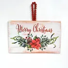 Christmas Decoration Christmas Wooden Wall Hanging With Beads For Home Decoration