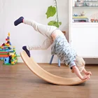 Toy Rocker Board Wood Wholesale Montessori Wooden Fitness Toy Children Yoga Rocker Balance Board For Kids
