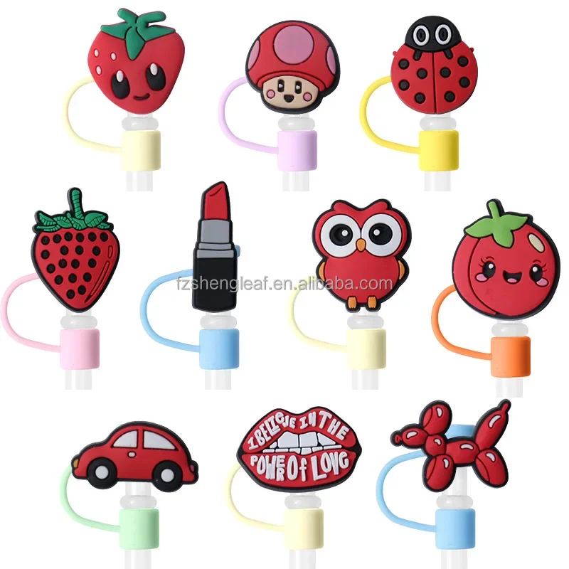 product custom nurse cow boy hat tumbler bulk reusable silicone straw tips cover dust proof cute 8 12mm topper charms bar accessories-0