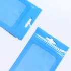 Bags Blue Zipper Bag With Blue Colored Zip Lock Plastic Bags Glossy Blue Mylar Flat Zipper Bag With Hang Hole