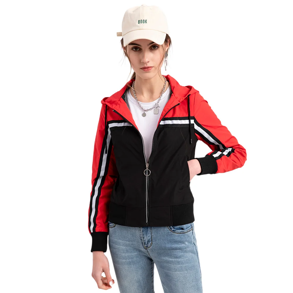 2021 Fashionable Outdoor Raincoat Women Jackets And Coats Ladies Thin Windbreaker Casual Baseball Jacket