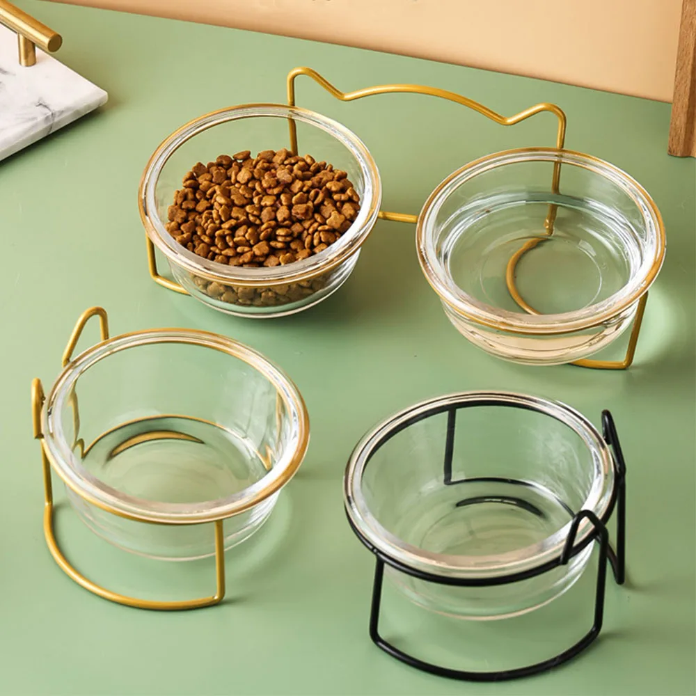 non slippery sustainable glass cat bowls